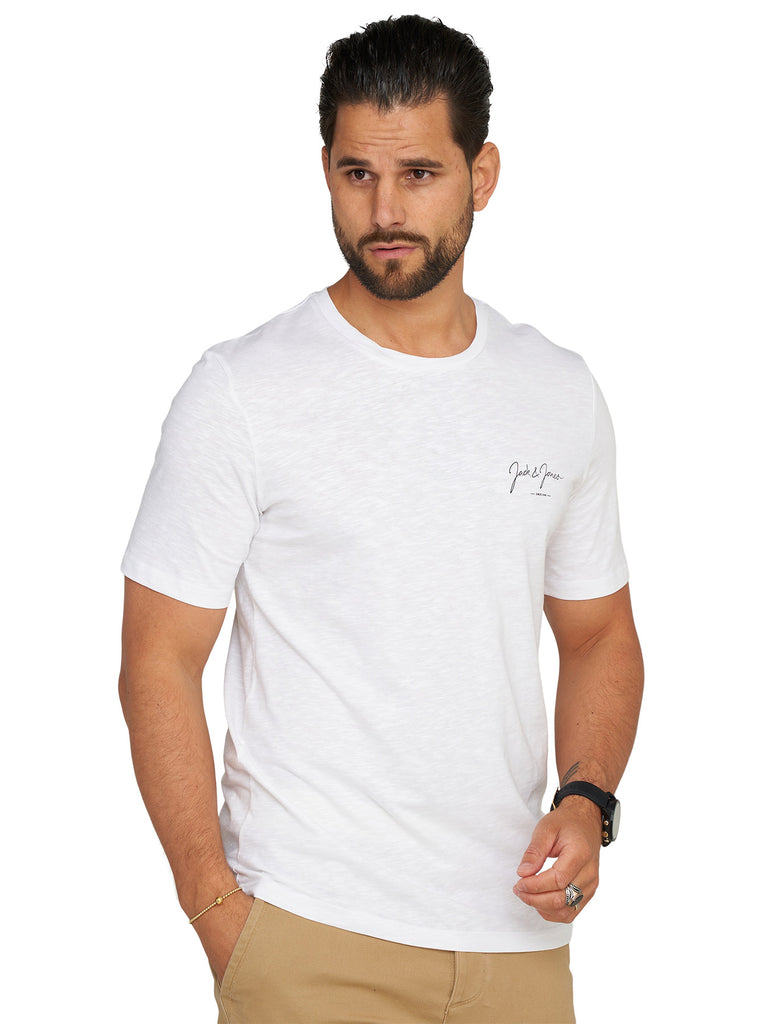 Jack & Jones Infinity Herren T-Shirt SANCHEZ O-Neck Shirt Kurzarmshirt White