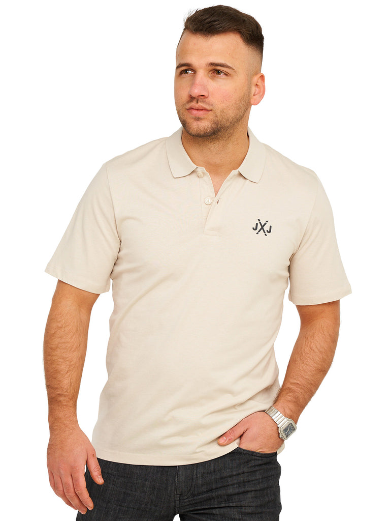 Jack & Jones Infinity Herren Poloshirt RISE INFINITY Polohemd Kurzarm Shirt Moonbeam
