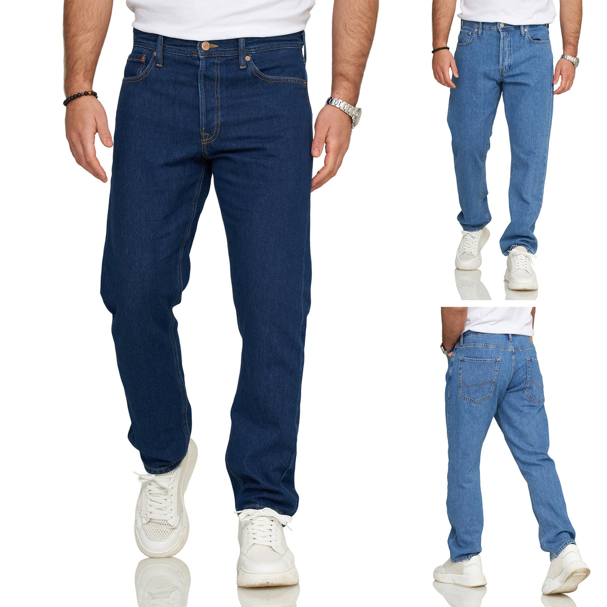 JACK & JONES Herren Jeans Mike ARIS Comfort Fit - Zeitloser Denim Klassiker