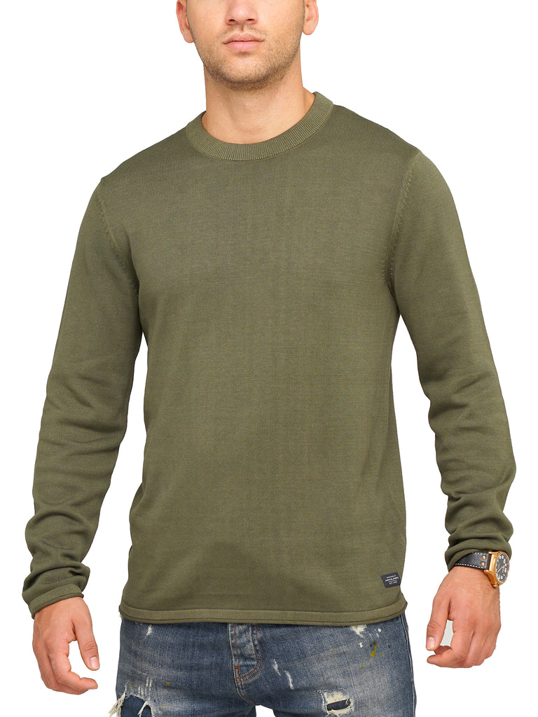 Jack & Jones Infinity Herren Strickpullover LIAM Basic Sweater Dusty Olive