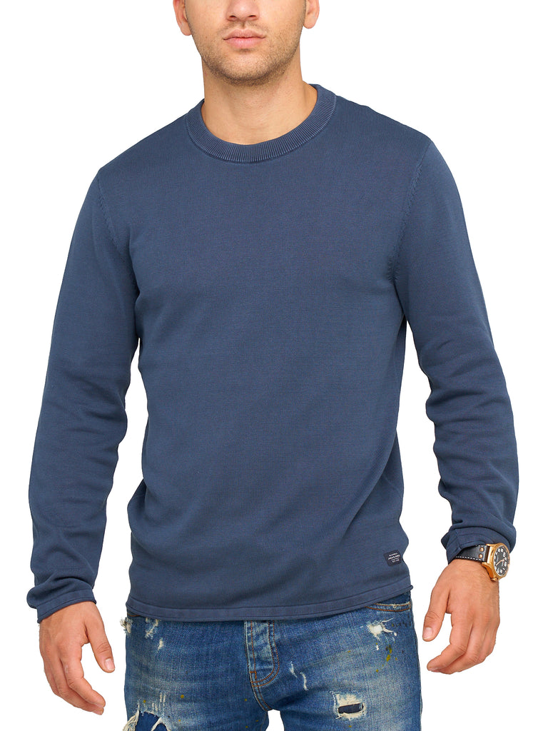 Jack & Jones Infinity Herren Strickpullover LIAM Basic Sweater Navy Blazer