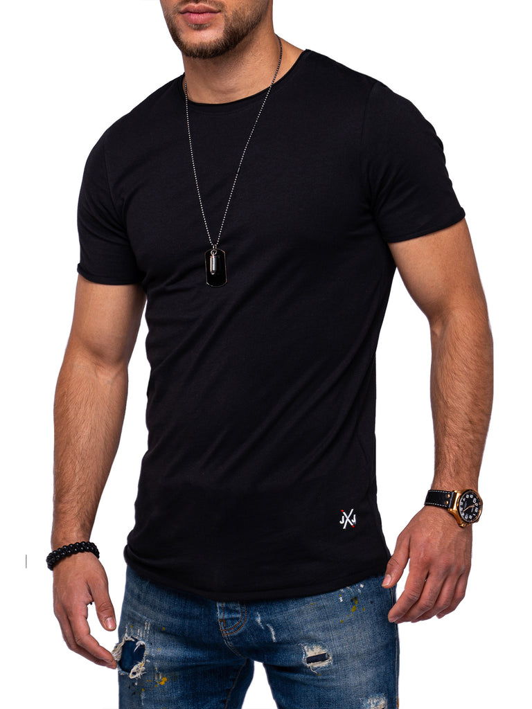 Jack & Jones Infinity Herren O-Neck T-Shirt INFINITY Longshirt Black