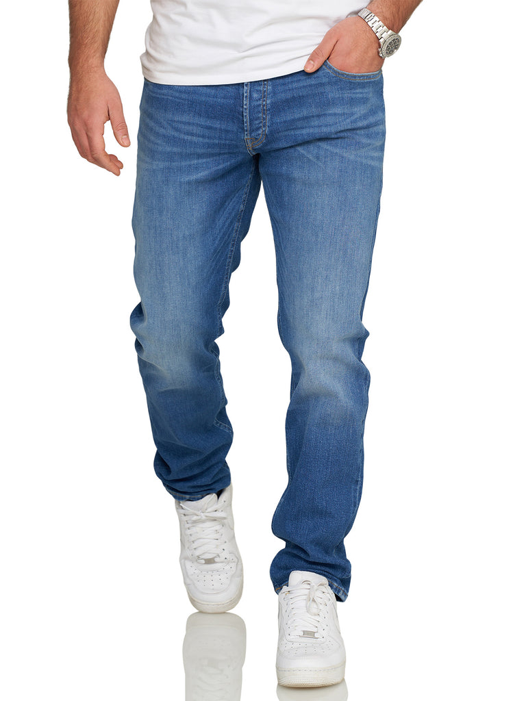 Jack & Jones Infinity Herren Jeans MIKE ARIS Tapered Fit Denim Herrenhose Medium Blue Denim