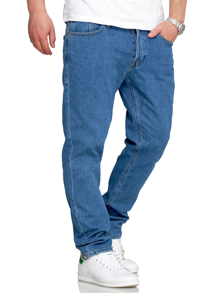 Jack & Jones Infinity Herren Jeans MIKE ARIS Tapered Fit Denim Herrenhose Light Blue Denim W28 L32