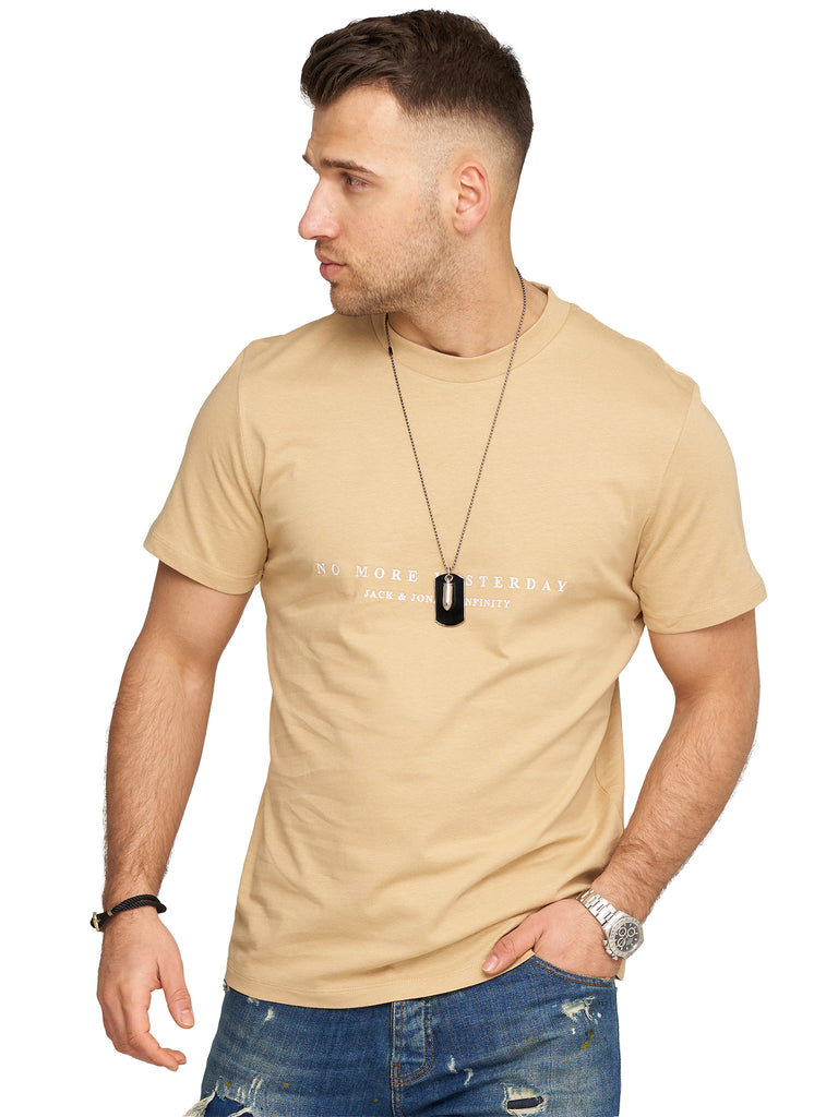 Jack & Jones Infinity Herren T-Shirt COPE INFINITY O-Neck Shirt Kurzarmshirt Curds & Whey