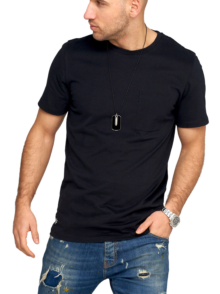 Jack & Jones Infinity Herren T-Shirt LUCKY INFINITY O-Neck Shirt Kurzarmshirt Black