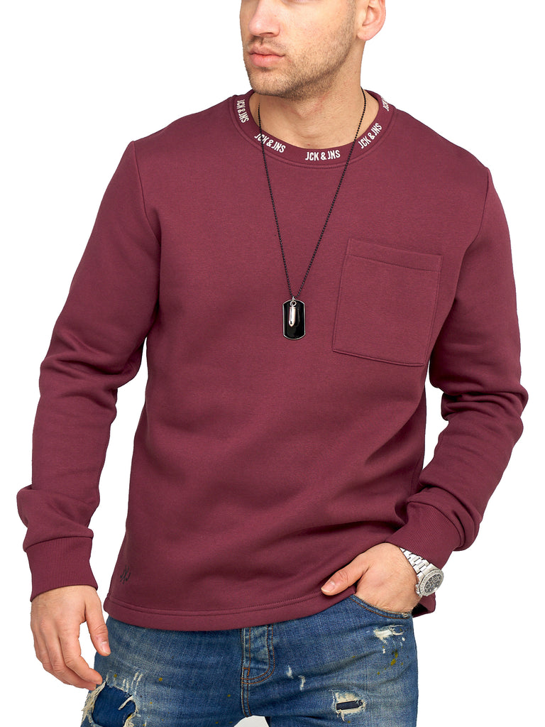 Jack & Jones Infinity Herren Sweatshirt LUCA Pullover Sweater Catawba Grape
