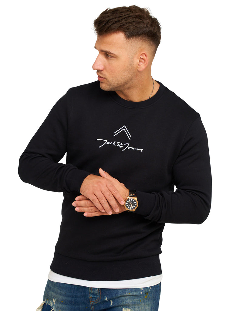 Jack & Jones Infinity Herren Sweatshirt LABO Pullover Sweater Black