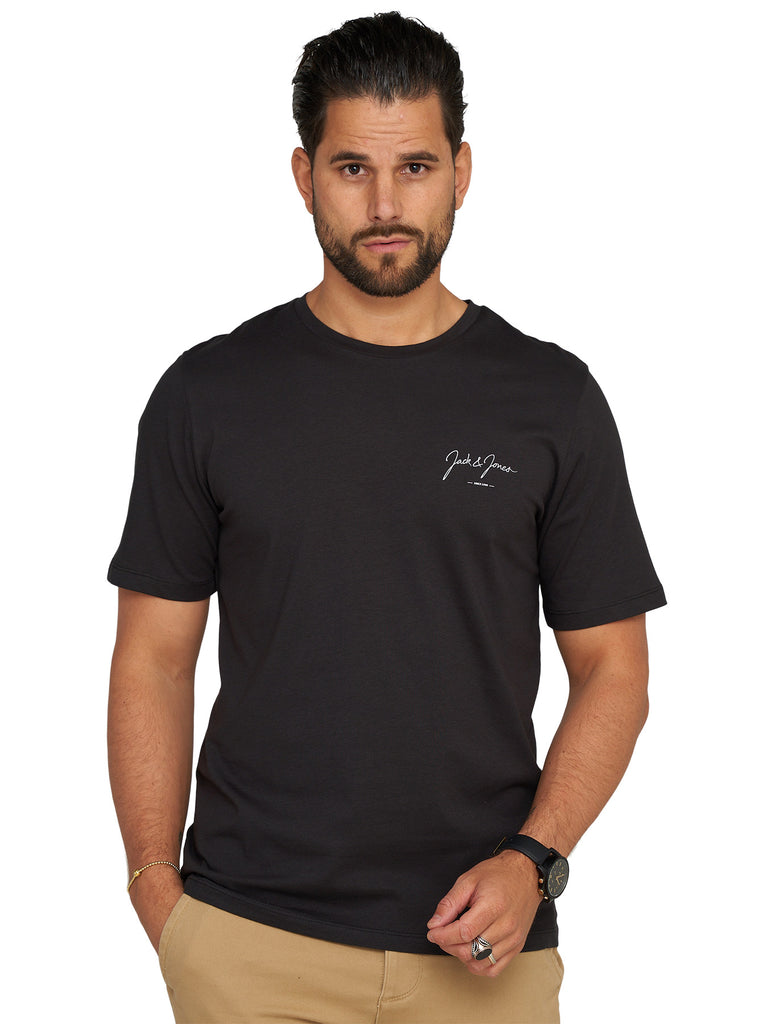 Jack & Jones Infinity Herren T-Shirt SANCHEZ O-Neck Shirt Kurzarmshirt Black