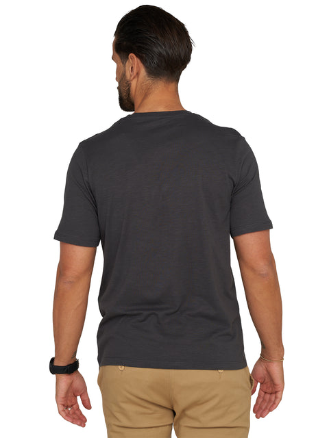 Jack & Jones Infinity Herren T-Shirt Crew Neck Print Dunkelgrau L