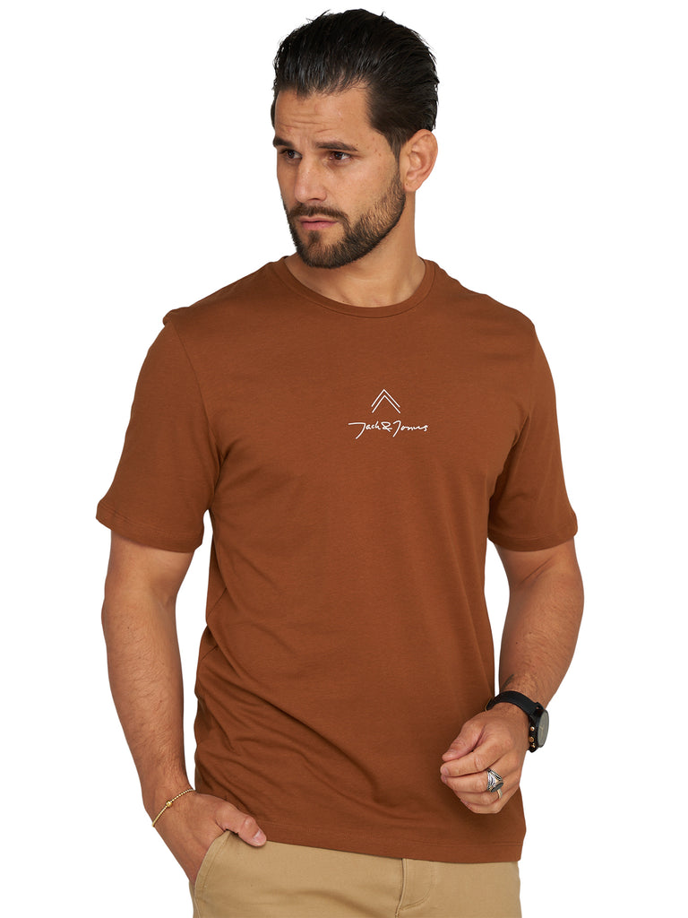 Jack & Jones Infinity Herren T-Shirt Crew Neck Print Olivgrün S