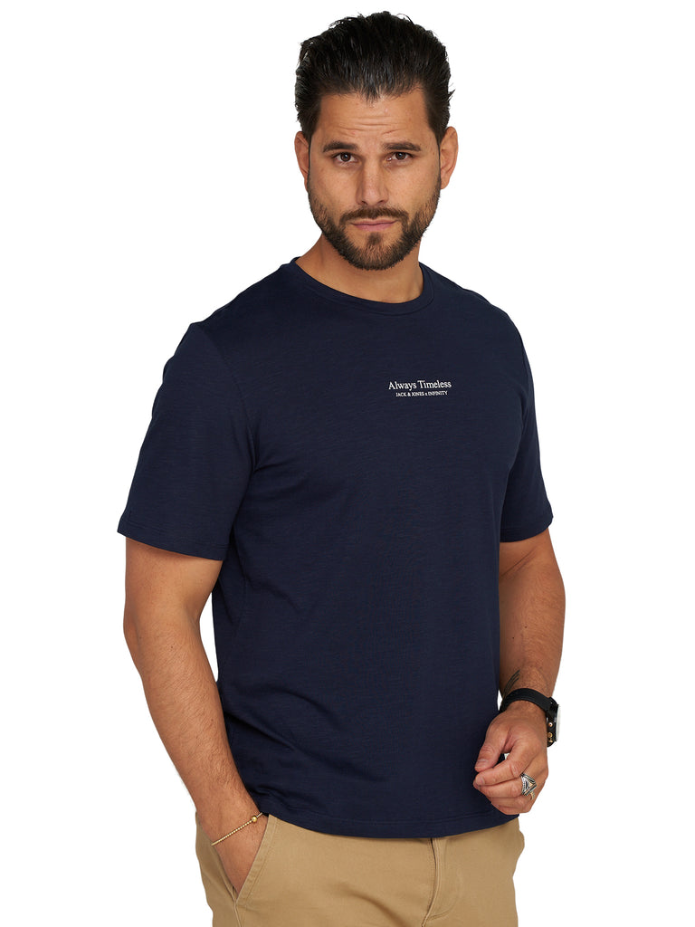 Jack & Jones Infinity Herren T-Shirt MARC INFINITY O-Neck Shirt Kurzarmshirt Navy Blazer M