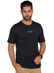 Jack & Jones Infinity Herren T-Shirt Crew Neck Logo Schwarz M