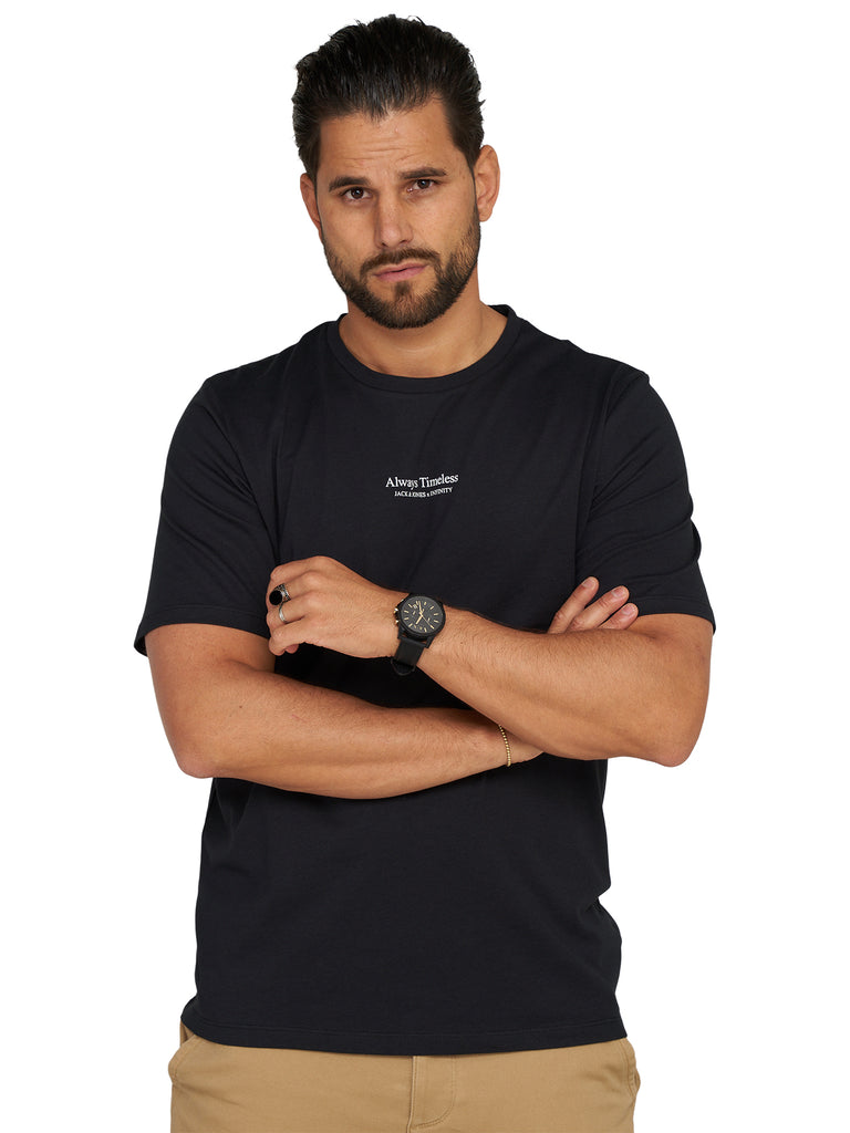 Jack & Jones Infinity Herren T-Shirt MARC INFINITY O-Neck Shirt Kurzarmshirt Black