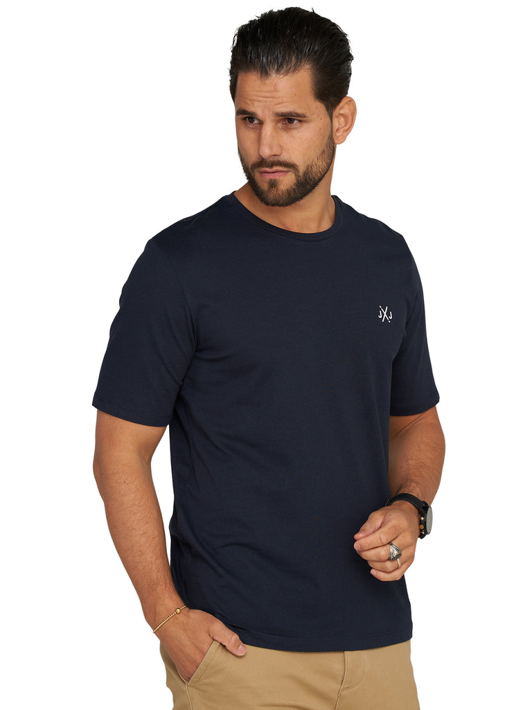 Jack & Jones Infinity Herren T-Shirt ELIF O-Neck Shirt Kurzarmshirt Navy Blazer