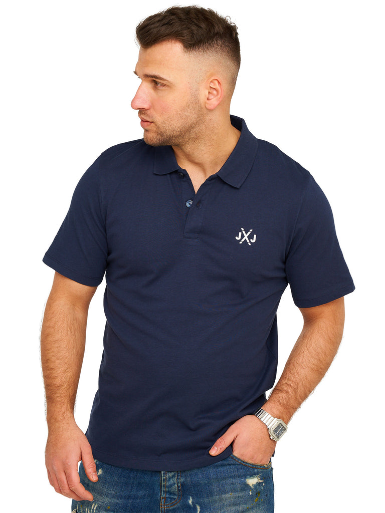 Jack & Jones Infinity Herren Poloshirt RISE INFINITY Polohemd Kurzarm Shirt Navy Blazer