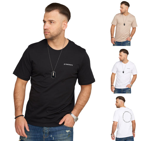 Jack & Jones Infinity Herren T-Shirt ROUND INFINITY O-Neck Shirt Kurzarmshirt