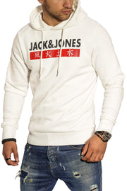Jack & Jones Infinity Herren Kapuzenpullover Print Weiß S