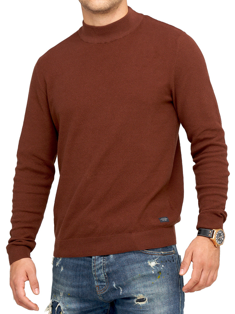 Jack & Jones Infinity Herren Strickpullover CLOVER Sweater Unifarben Chocolate Fondant