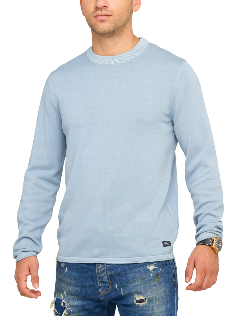Jack & Jones Infinity Herren Strickpullover LIAM Basic Sweater Faded Denim