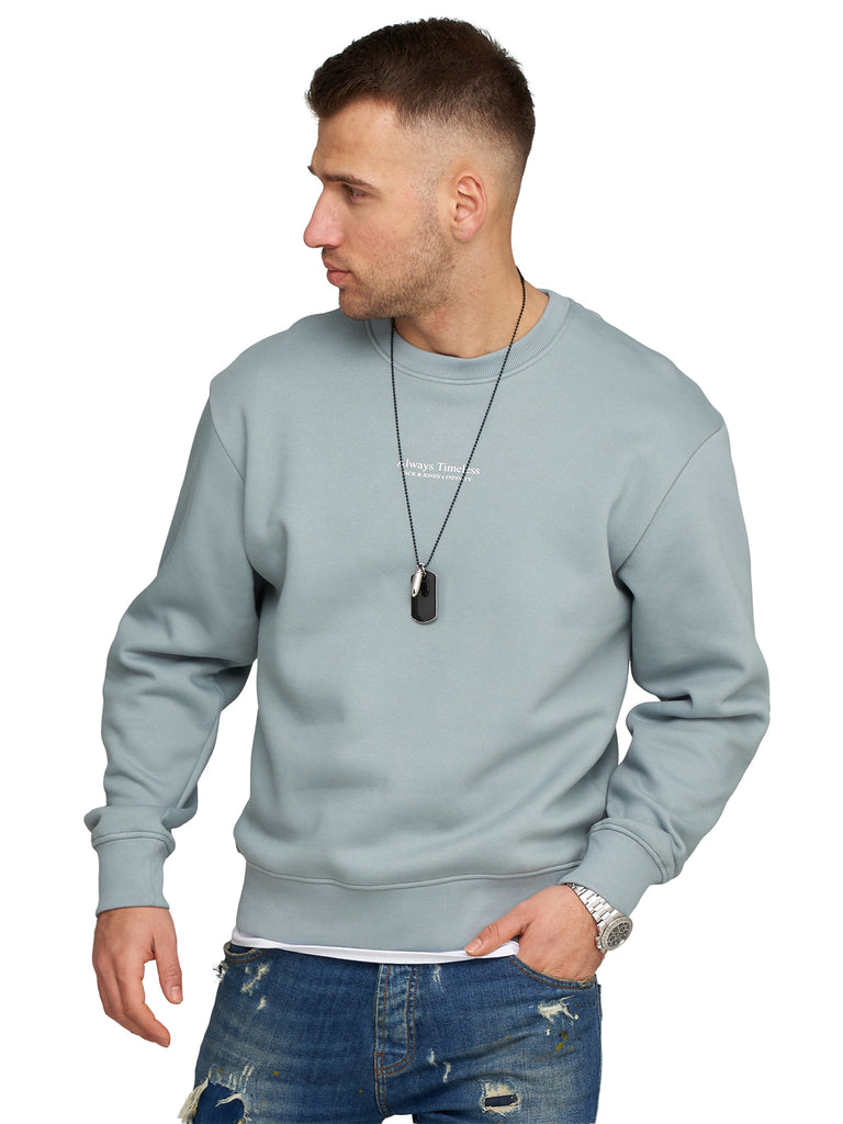 Jack & Jones Infinity Herren Sweatshirt NICKO INFINITY Pullover Sweater Lead