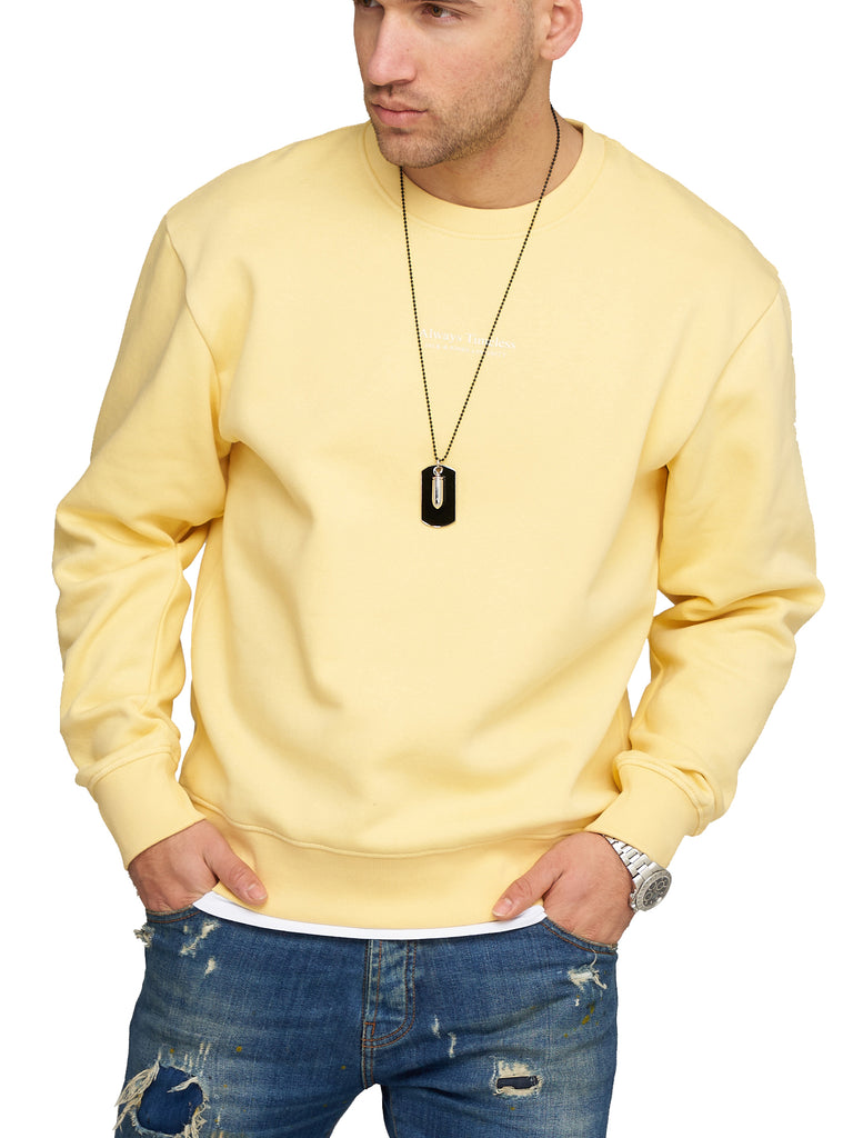 Jack & Jones Infinity Herren Sweatshirt NICKO INFINITY Pullover Sweater Straw