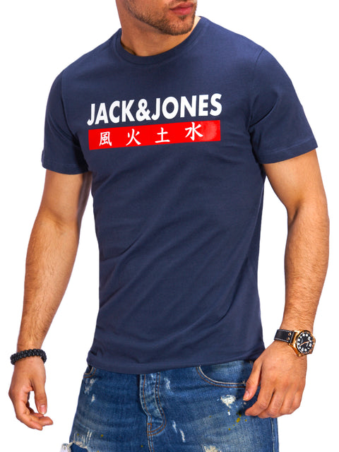 Jack & Jones Infinity Herren T-Shirt Crew Neck Dunkelblau S