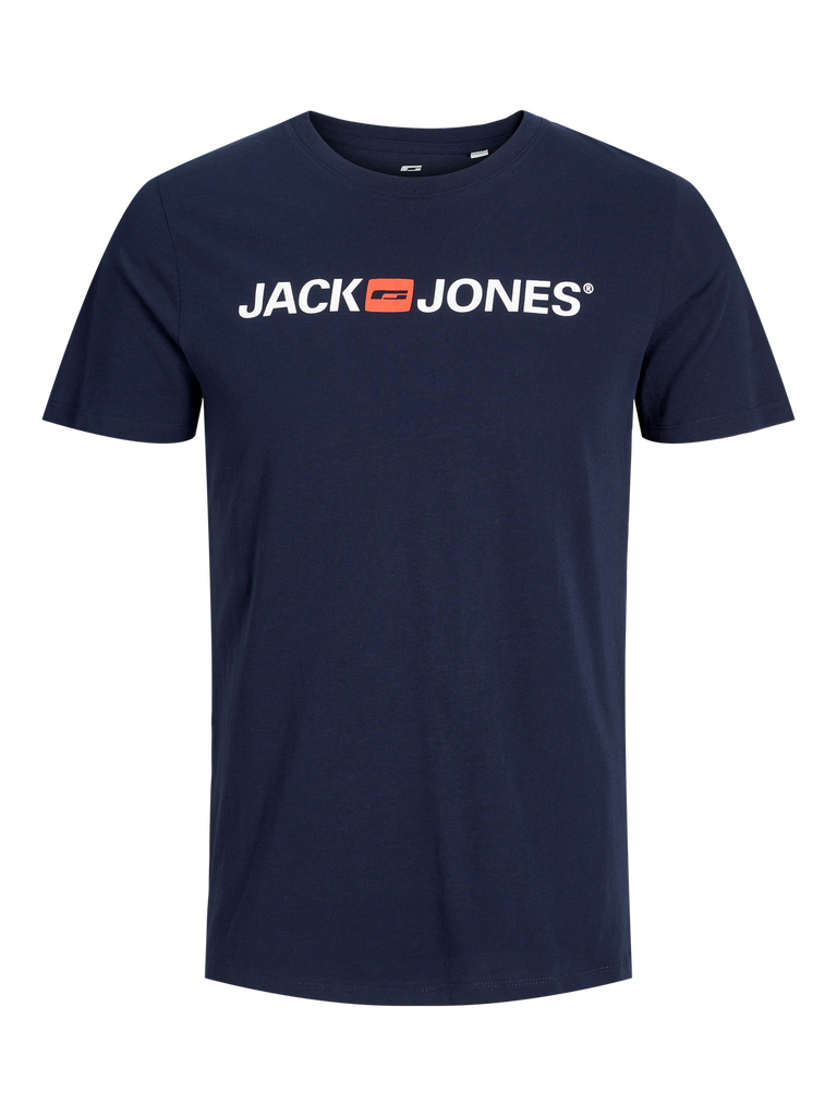 Jack & Jones Herren T-Shirt JJECORP O-Neck Shirt Kurzarmshirt Navy Blazer