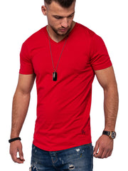 Jack & Jones Infinity Herren V-Neck T-Shirt INFINITY Oversize Longshirt