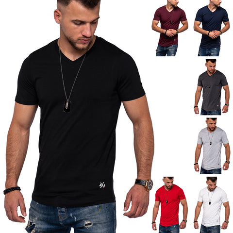 Jack & Jones Infinity Herren V-Neck T-Shirt INFINITY Oversize Longshirt