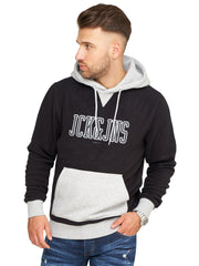 Jack & Jones Infinity Herren Fleece Pullover Logo Schwarz M