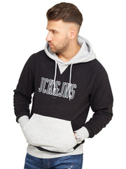 Jack & Jones Infinity Herren Fleece Pullover Logo Schwarz L