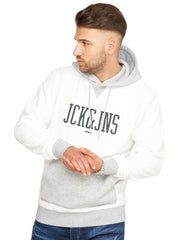 Jack & Jones Infinity Herren Fleece Pullover Logo Weiß S
