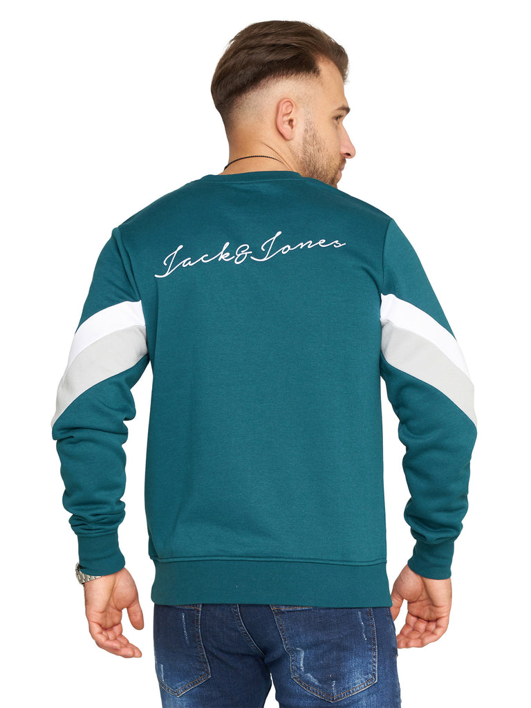 Jack & Jones Herren Sweatshirt JACOB INFINITY Pullover Sweater Deep Teal L