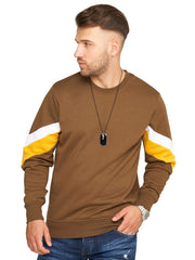 Jack & Jones Infinity Herren Sweatshirt Color Blocking Print Braun S