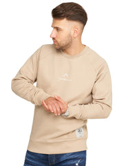 Jack & Jones Infinity Herren Sweatshirt Crew Neck Print Beige S