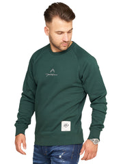 Jack & Jones Infinity Herren Sweatshirt Crew Neck Print Dunkelgrün L
