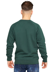Jack & Jones Infinity Herren Sweatshirt Crew Neck Print Dunkelgrün XL
