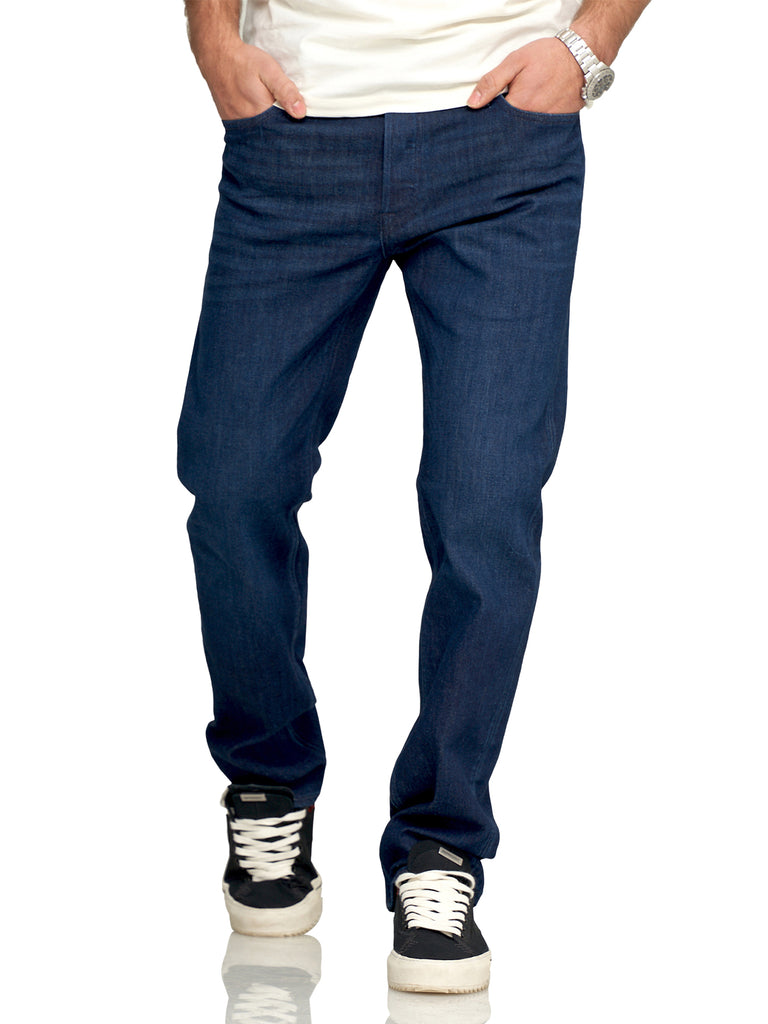 Jack & Jones Infinity Herren Jeans CLARK ARIS Regular Fit Straight Leg Denim Herrenhose Rinsed Dark Blue Denim