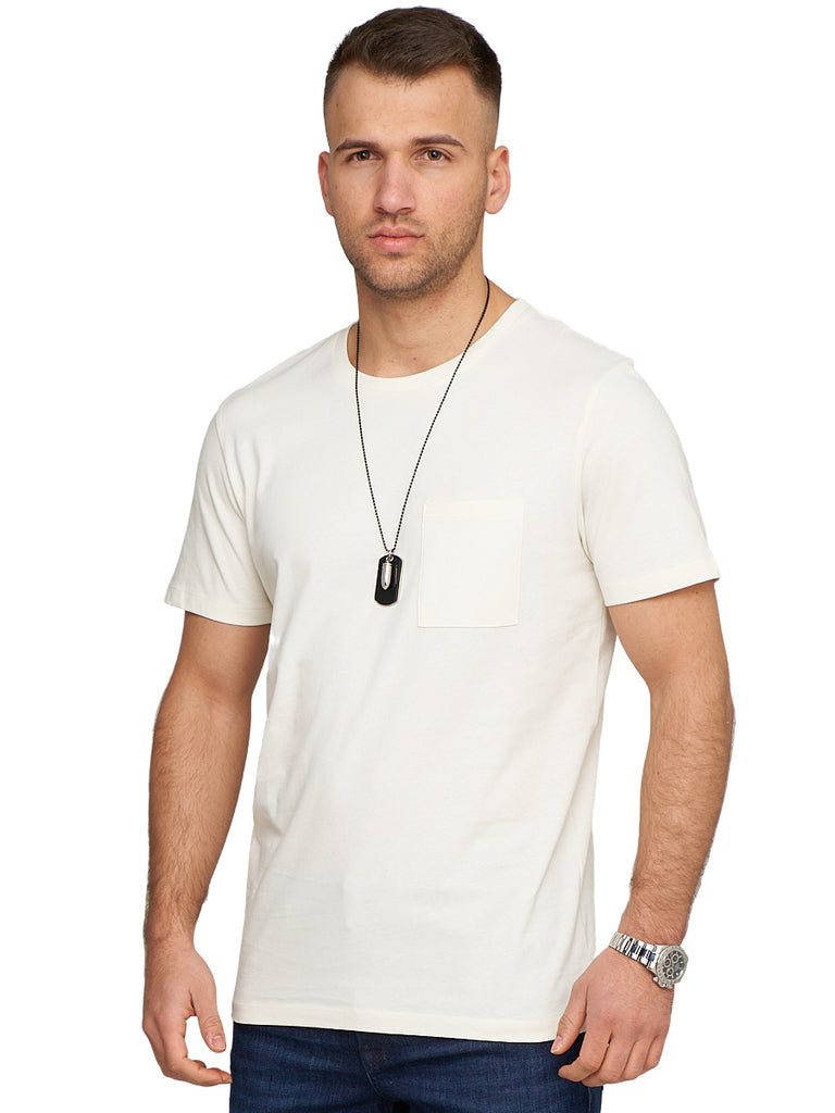 Jack & Jones Infinity Herren T-Shirt LUCKY INFINITY O-Neck Shirt Kurzarmshirt Whisper White