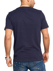 Jack and Jones Herren Perfect Navy T-Shirt LUCKY INFINITY O-Neck Mit Brusttasche - rückansicht