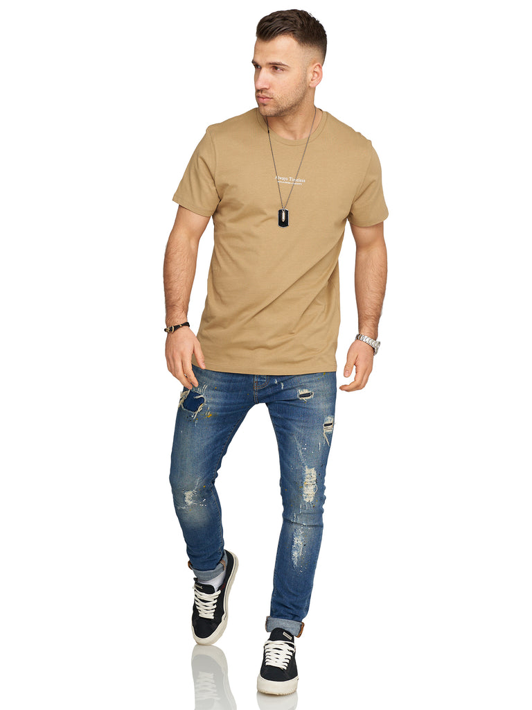 Jack & Jones Infinity Herren T-Shirt MARC INFINITY O-Neck Shirt Kurzarmshirt Kelp L