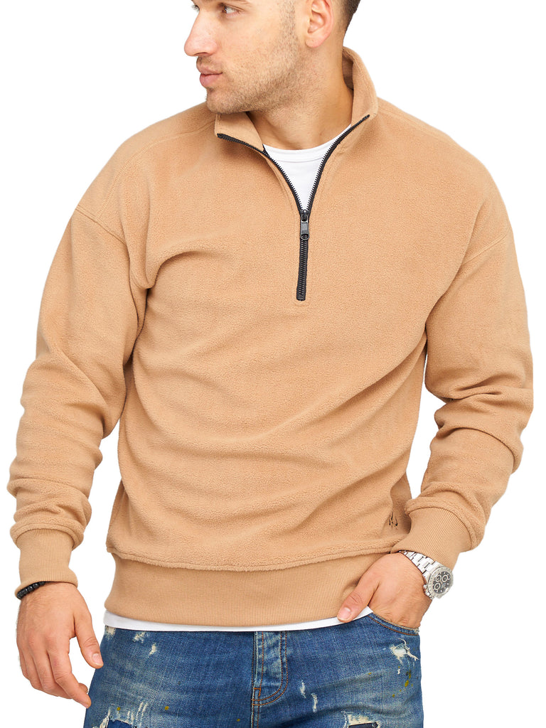Jack & Jones Infinity Herren Fleecepullover CLASSICO Sweater Pullover Tannin